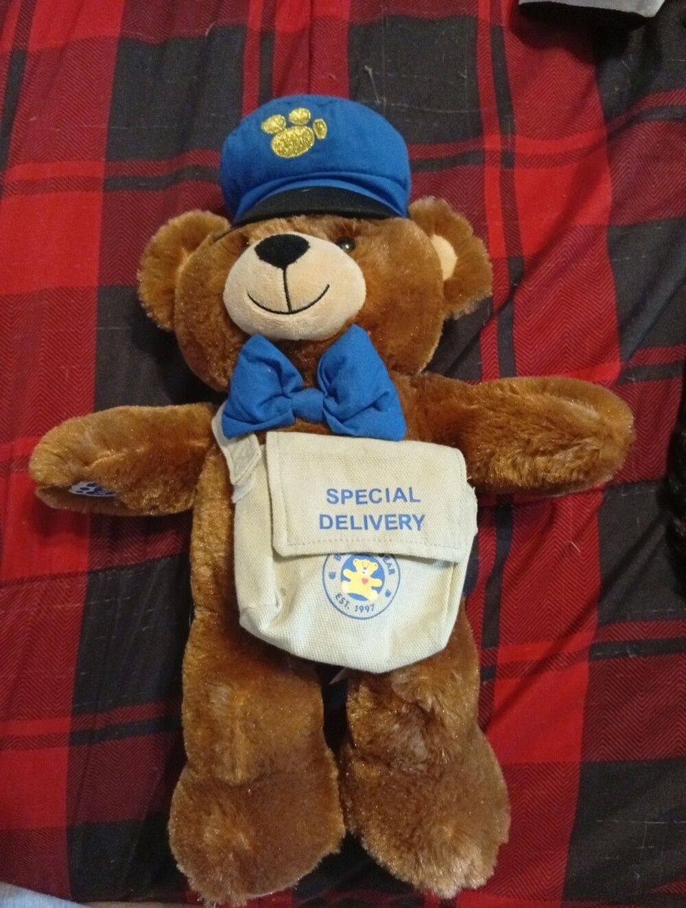 Build A Bear Bearemy Special Delivery Plush With Bag And Hat